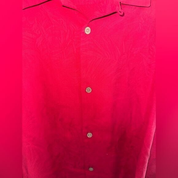 Tommy Bahama 100% Silk Solid Tropic Isle Short Sleeve Camp Collar Woven XXXL - Picture 10 of 11